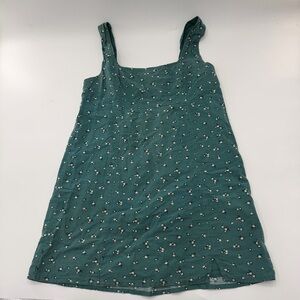 American Eagle Green Floral Mini Linen Blend Dress Women’s XL